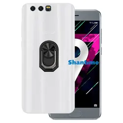 Luxury Shockproof Ring Holder For Huawei Honor 9 Case Soft Silicone TPU Protective Holder Cover