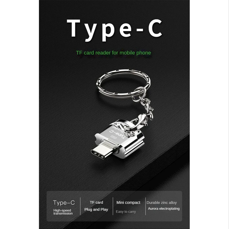 TF Card Reader TF Card TO Type-C Card Reader OTG Adapter Memory Card To USB C High Speed For Mobile Phones Laptop