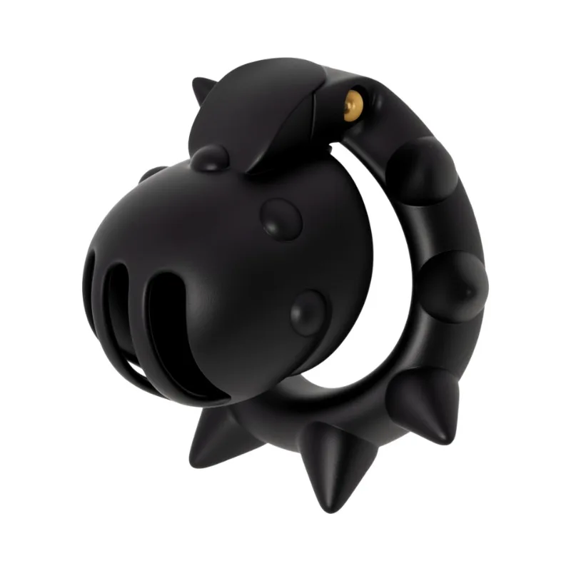 BDSM Spike Design Chastity Cage 3D Printed Chastity Lock Sissy Penis Bondage Abstinence Cock Ring Adult Sex Toys for Man Gay 18+ view 6