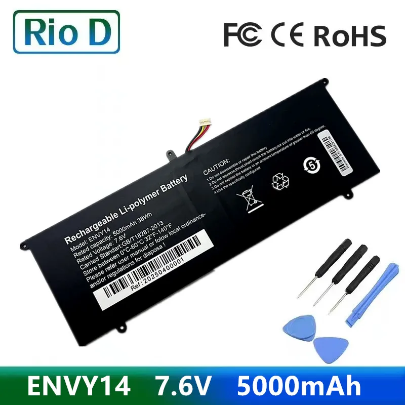 

Новый аккумулятор для ноутбука Hasee ENVY14 BG/T 18287-2013 5000 мАч 38 Втч 7,6 В для IPASON SmartBook P2 P147JBN51 P147JBN52