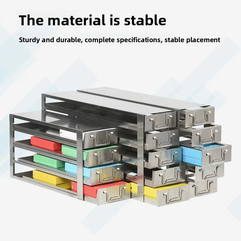 304 Stainless Steel Ultra-low Temperature Freezer Freezer Rack Refrigerator Rack Drawer Type Portable Liquid Nitrogen