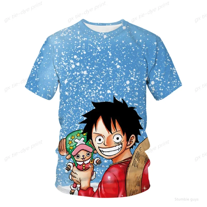 Men's One Piece Anime T-Shirt Mihawk Modern Print Boys Clothes Girls Short Sleeve Men Jersey Casual Lightweight