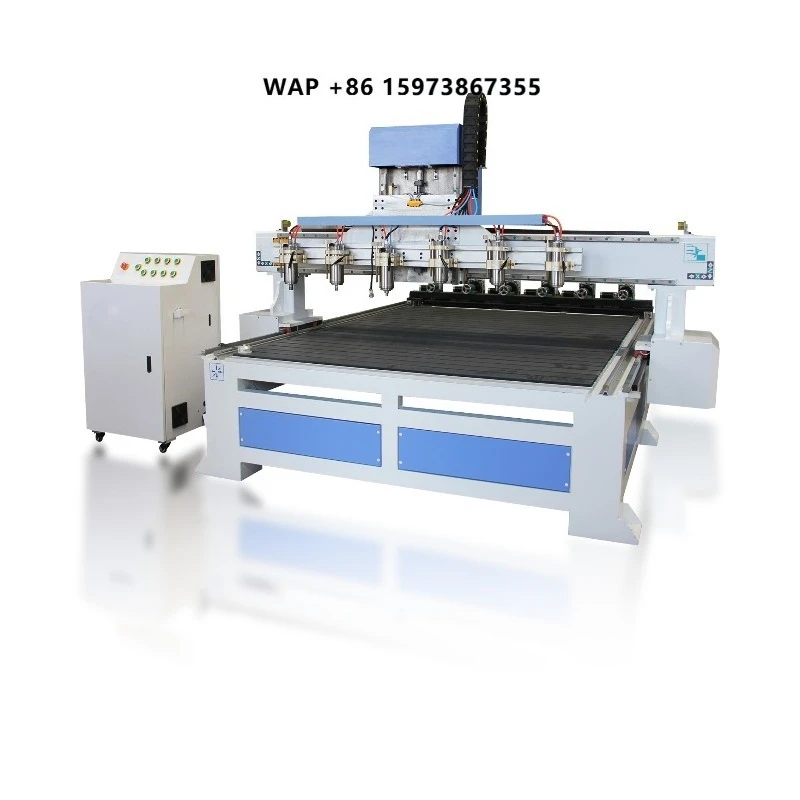 

6 Head CNC Router with Rotary Device for 3D Wood Cylinder Carving Sofa Legs Chair Arms Manufacturing 3D CNC Wood Carving Machine