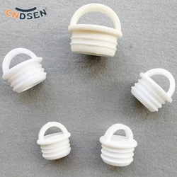 White Mop Bucket Drain Stopper Round Bucket Scupper Drain Holes Plugs with handle Outfall Cover For Bathroom Laundry Kitchen