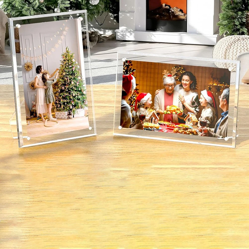 Home Decoration Transparent Acrylic Photo Frame Transparent Frame Easy Installation Effortless Setup Multi-purpose Use