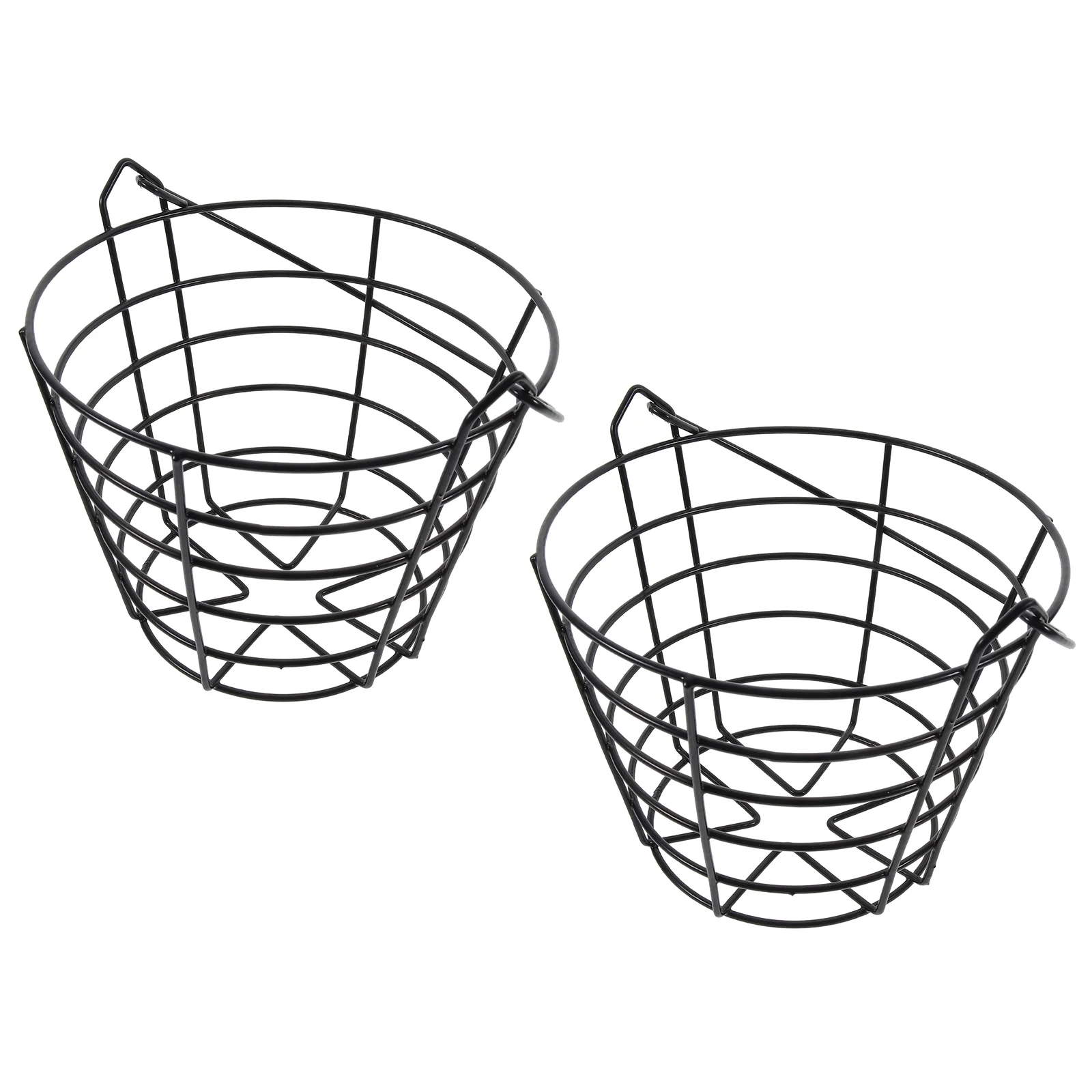 

2pcs Golf Ball Basket Wrought Iron Storage Basket Outdoor Metal Ball Holder Durable Large Capacity Dirt Drain Cleaning Golfing