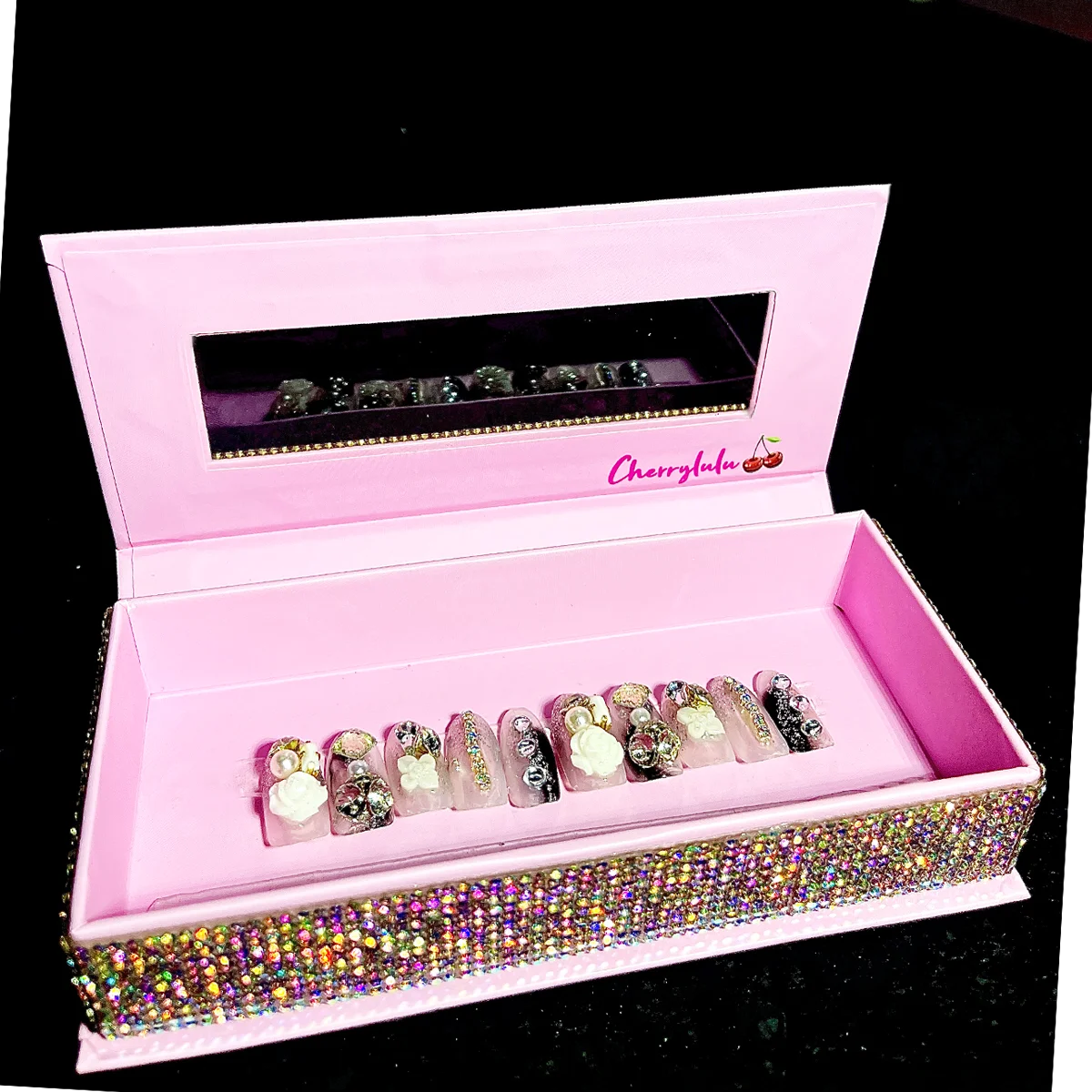 【HAND MADE】Eternal Stunning Luxury Press On Nails With Rhinestone And Crystal 10pcs