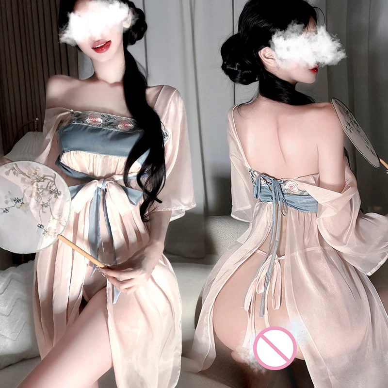 

Sexy Women Lingerie Antique China Style Erotic Bellyband Dress Cosplay Hanfu Seductive Charm Costume Chinese Tradition Pajamas