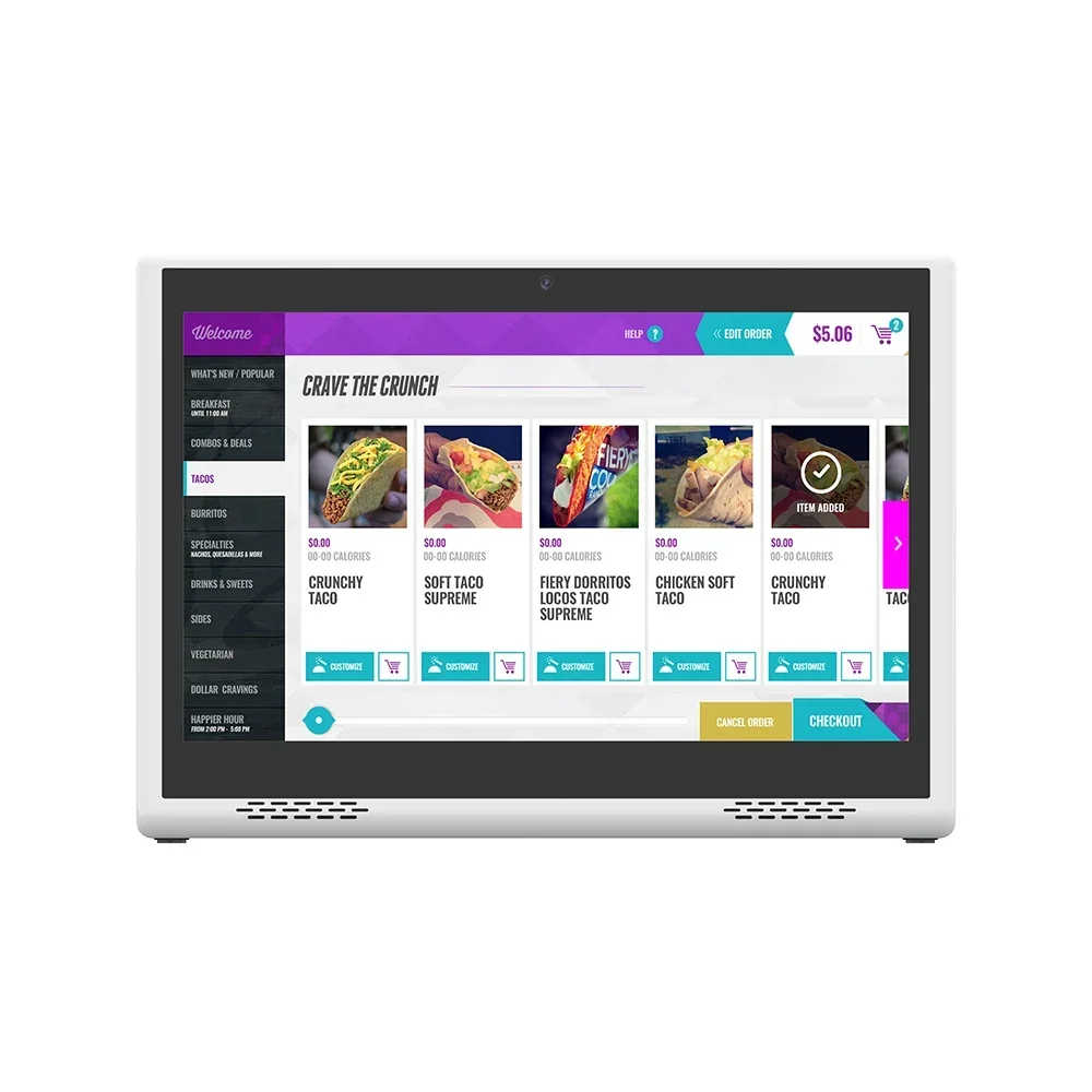 RK3566 RK3568 OEM android tablet 10.1inch 4GB 64GB L shape kitchen display system floor tablet pc with stand DC USB RJ45