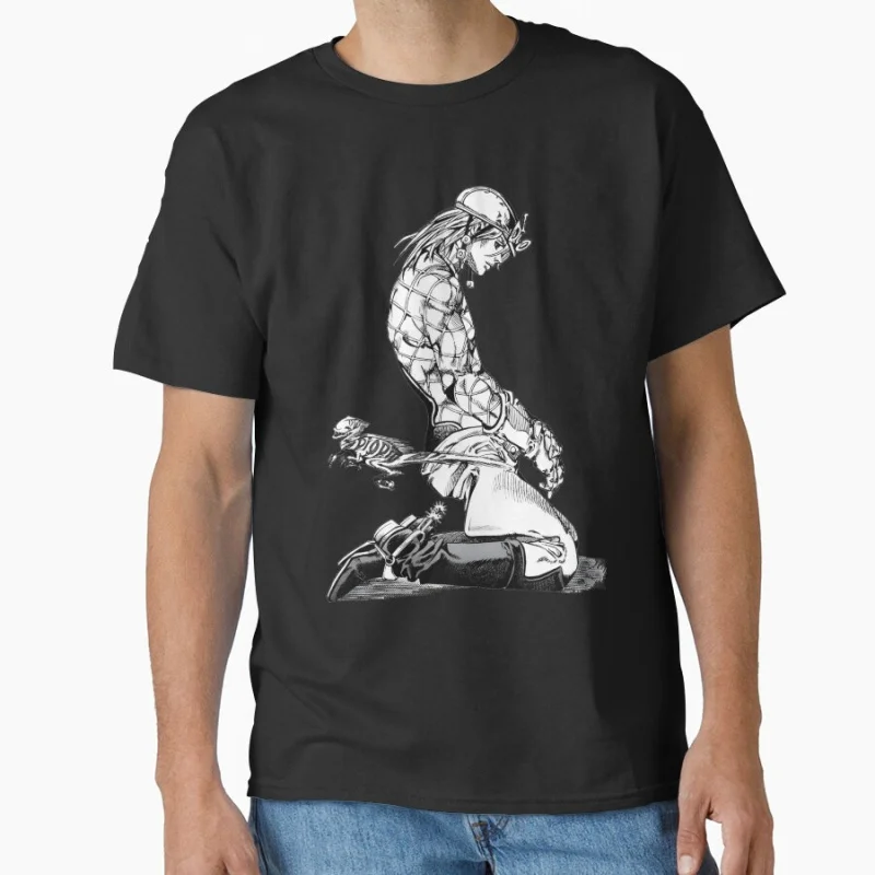 

Dio P7 JJBA 80s Manga Jojos bizarre adventure Anime t shirt for men Large size Tops S-6XL 100% cotton printed Clothes