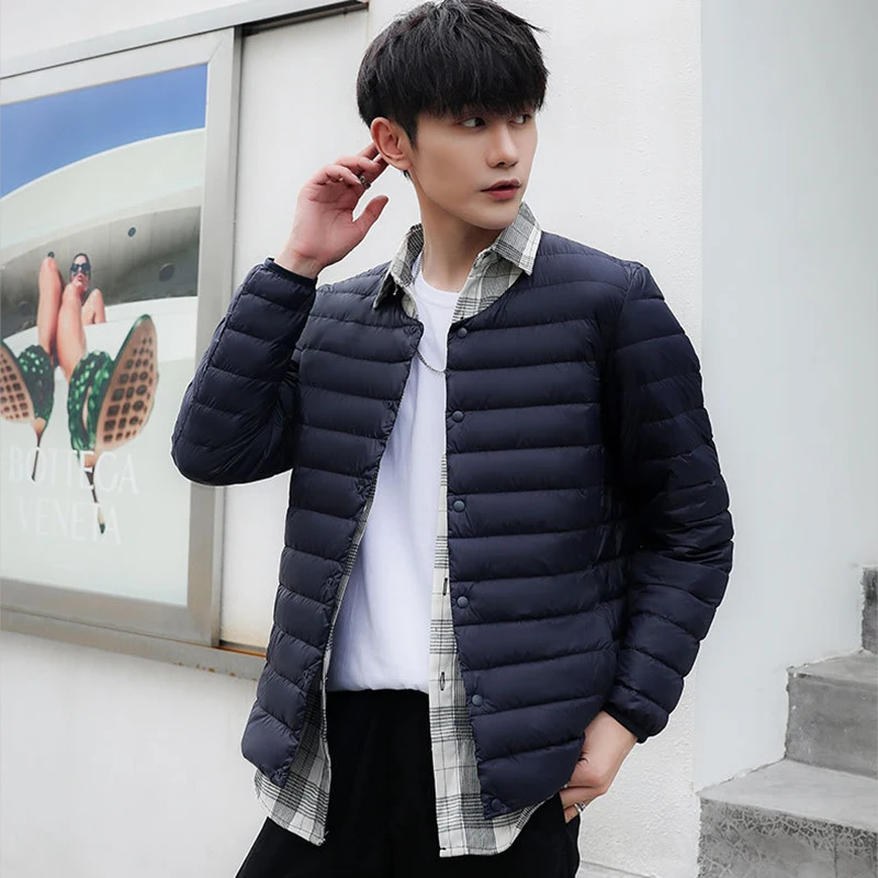 Men's round neck autumn thin Down jacket, high quality, free of freight