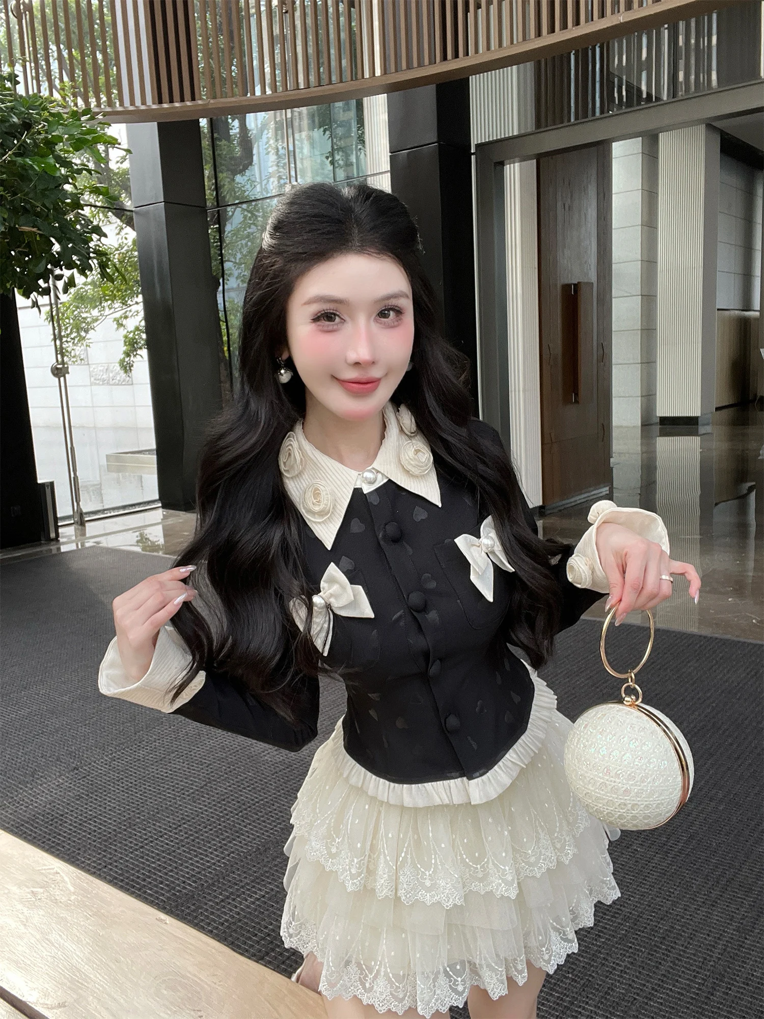 

Женский топ LADIES FIRST Ele Knot Color Block с завязками на талии, повседневный, с длинными рукавами, из полиэстера