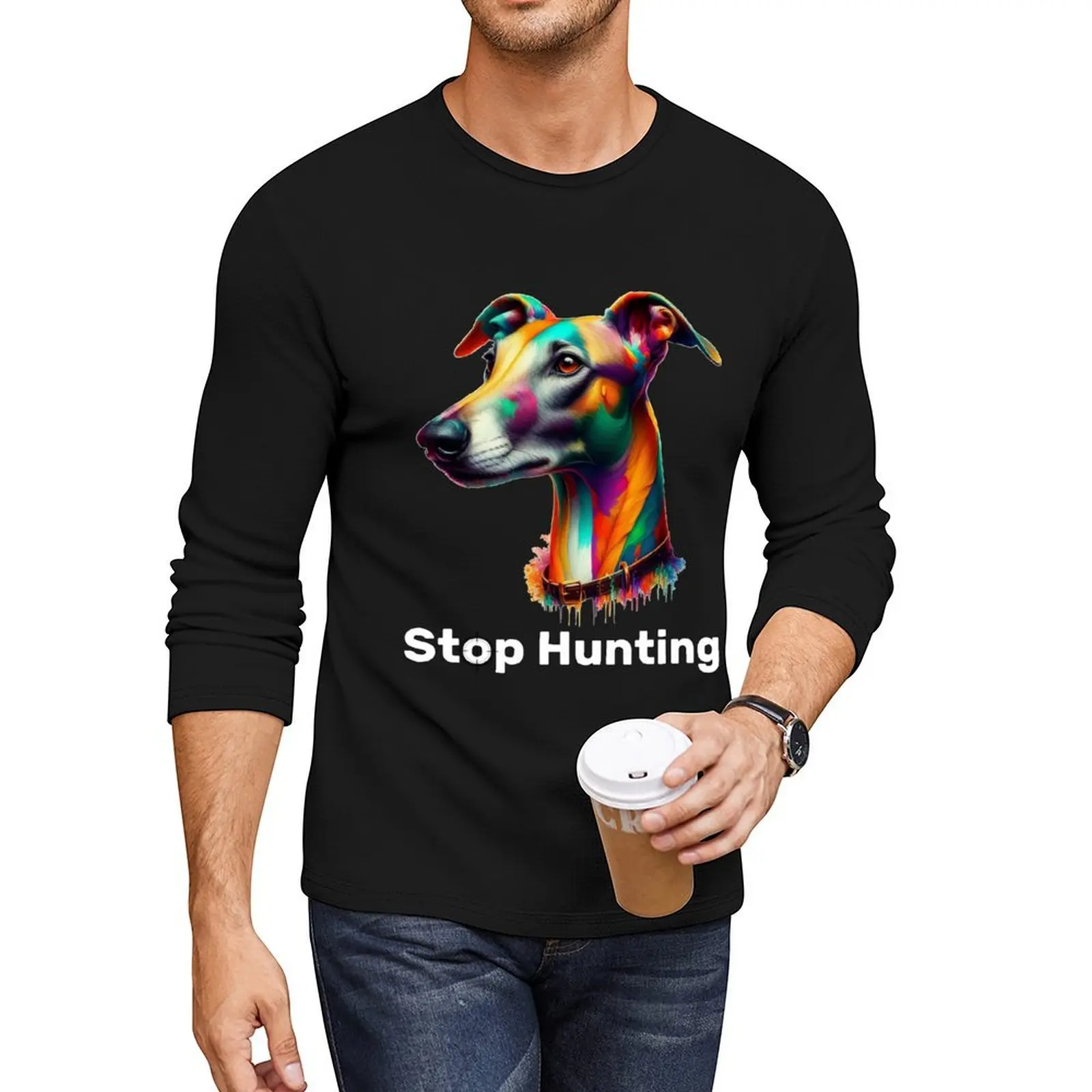 Stop Hunting! End the hunt! Long T-Shirt boys t shirts kawaii clothes anime t shirts for men