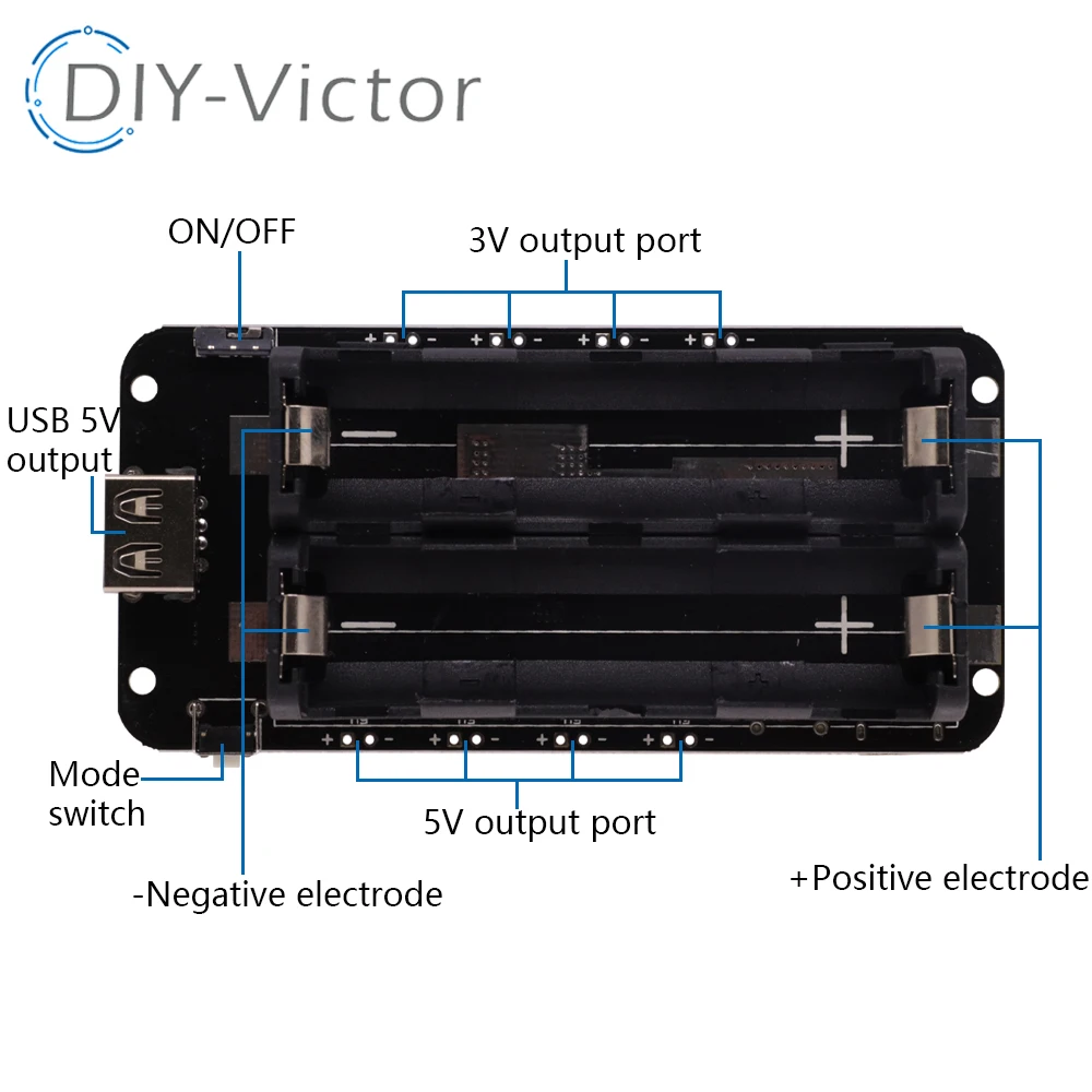18650 Lithium Battery Shield V8 Mobile Power Expansion Board Module 5V/3A 3V/1A Micro USB For Arduino ESP32 ESP8266