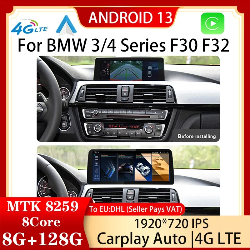 

Factory Price Wireless Carplay For BMW 3/4 Series F30 F31 F32 F3 F34 ID8 UI Android 13 System Gps Navigation Car Video Players