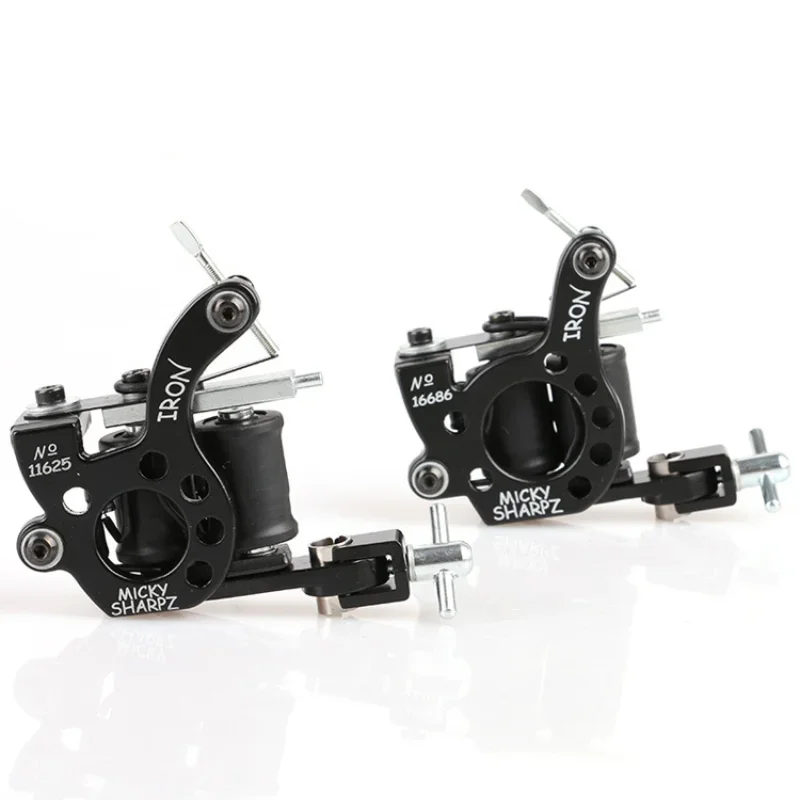 Hot Sales Wire Cutting 10 Wrap Coils Tattoo Machine For Liner And Shader Black Color Iron Tattoo SuppliesFree Shipping