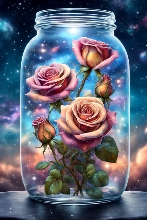 

Sunature 5D Full AB Square Round Drills Bottle Rose Diamond Painting (5-10 AB Colors)