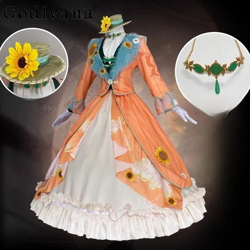 ملابس حفلات الهالوين للنساء، فستان هولمس ريبورتر التأثيري للفتيات، مجموعة فستان طويل من Identity V De Ross Miss