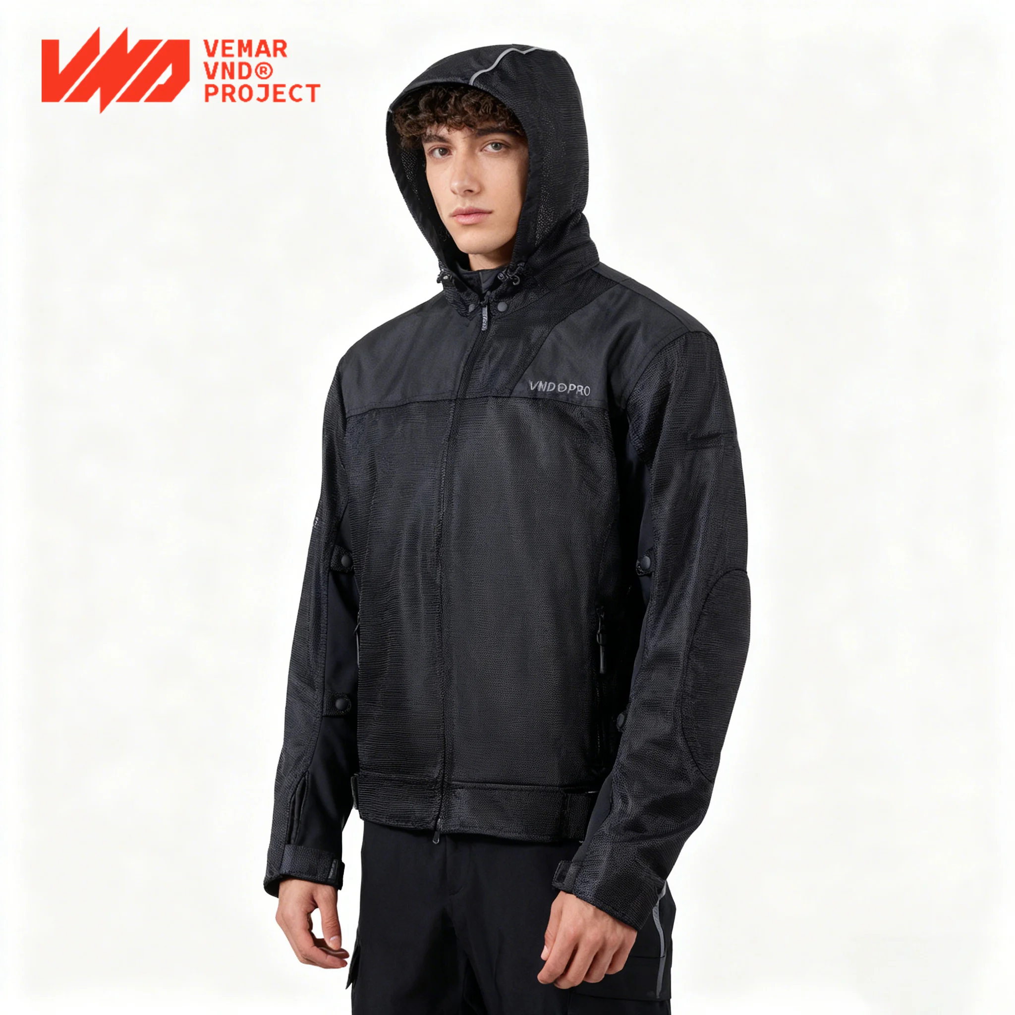 

Men's Motorcycle Riding Jacket Removable Windproof Hood Motocross Jacket With CE2 Protective Pads Moto Rider Jacket Olive Green