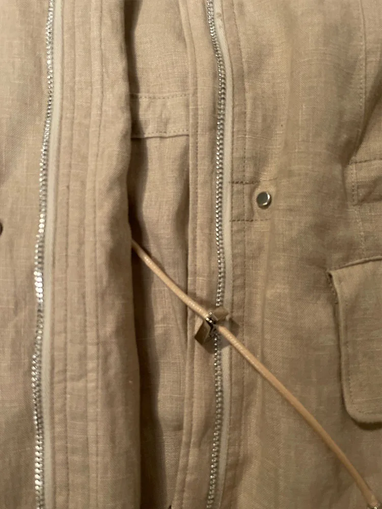 유니크 또는 캐주얼 여성용 자켓 허리 조임형 아웃도어 작업복 윈드브레이커 출퇴근용 슬레 레귤러 스웨 롱 스탠드 칼라