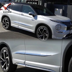 For 2022 Mitsubishi Outlander Body Side Door Molding Trim ABS Chrome Car Accessories Styling