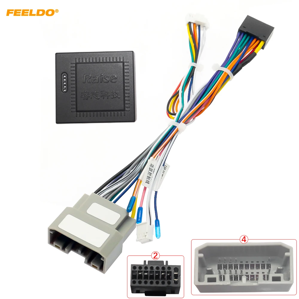 

FEELDO Car 16pin Android Wiring Harness With Canbus For Jeep Wrangler JK (2008–2018) Aftermarket Stereo Installation #HQ6569