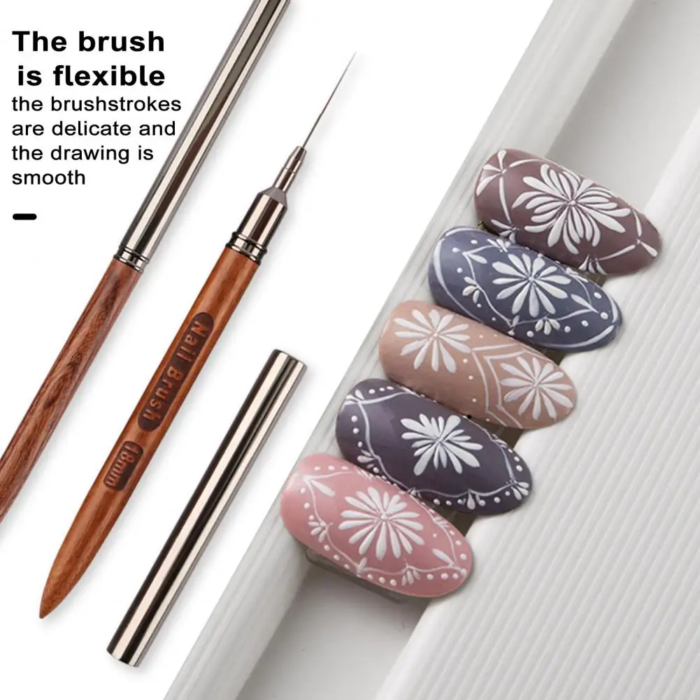 Small Bristle Nail Art Pen Professional Nail Art Liner Brushes for Diy Drawing Lines Stripes Flower Patterns for Nail