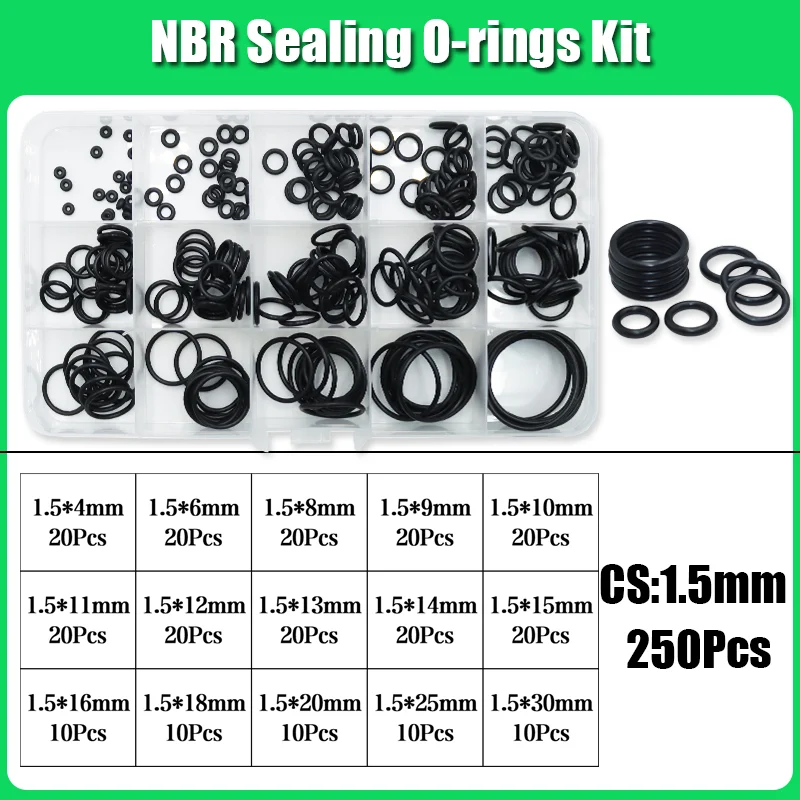 3230x O-Ring Nitrilkautschuk NBR ORing Ölbeständige, verschleißfeste, wasserdichte Dichtungsscheibe Kfz-Wasserhahn-Sanitärdichtung – Detail 18