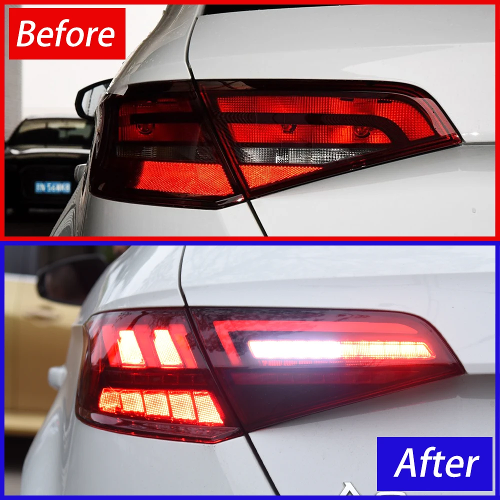 Auto-Rücklichter-Baugruppe für A3 S3 RS3 Fließheck 2013–2016, LED-Auto-Rückleuchten, Upgrade 2022, Bremslicht-Zubehör