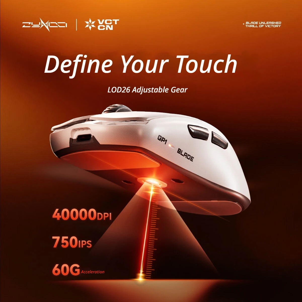 ZYNOO GP1 Hurricane Blade Mouse Wireless 47g Lightweight 8K Return Rate PAW3955-Storm Sensor 130h Long Battery Life Esports Game