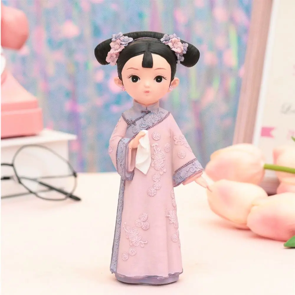 Retro Court Princess Resin Ornament Statue Artistic Desktop Decor Cute Handmade Sculpture For Home Birthday Gift