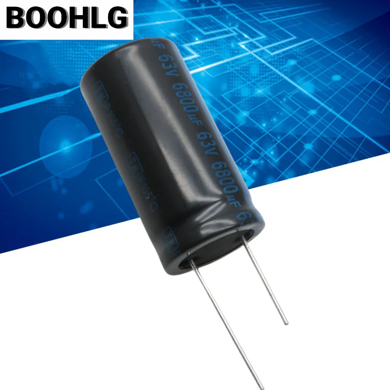 2PCS aluminum electrolytic capacitor 63v 6800uf 25X50 Nichicon VY audio fever capacitor bakelite base