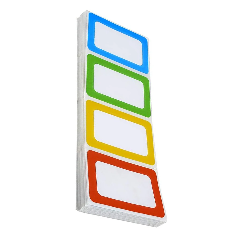 

150pcs Colorful Name Tags Stickers Blank Copper Plate Labels for School Office Home Organization Sorting DIY Decor