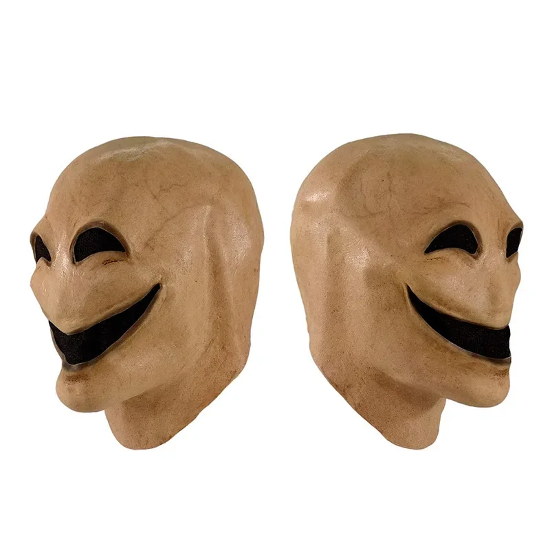 Máscara de cara completa de látex para hombre, Cosplay de cara completa, Cosplay de película de terror, sombreros de alienígena aterrador, utilería para fiesta de disfraces de Halloween