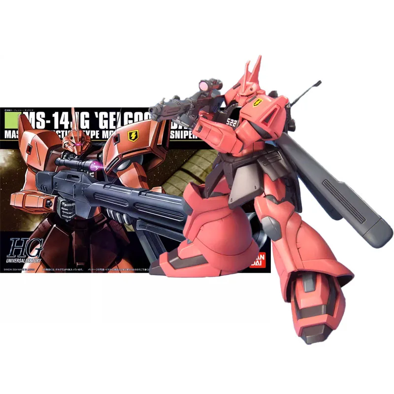 

Bandai Original HGUC 1/144 Anime MS-14JG Gelgoog Jäger Assembly Model kit Action Figure Toys For Kids Collectible Gift