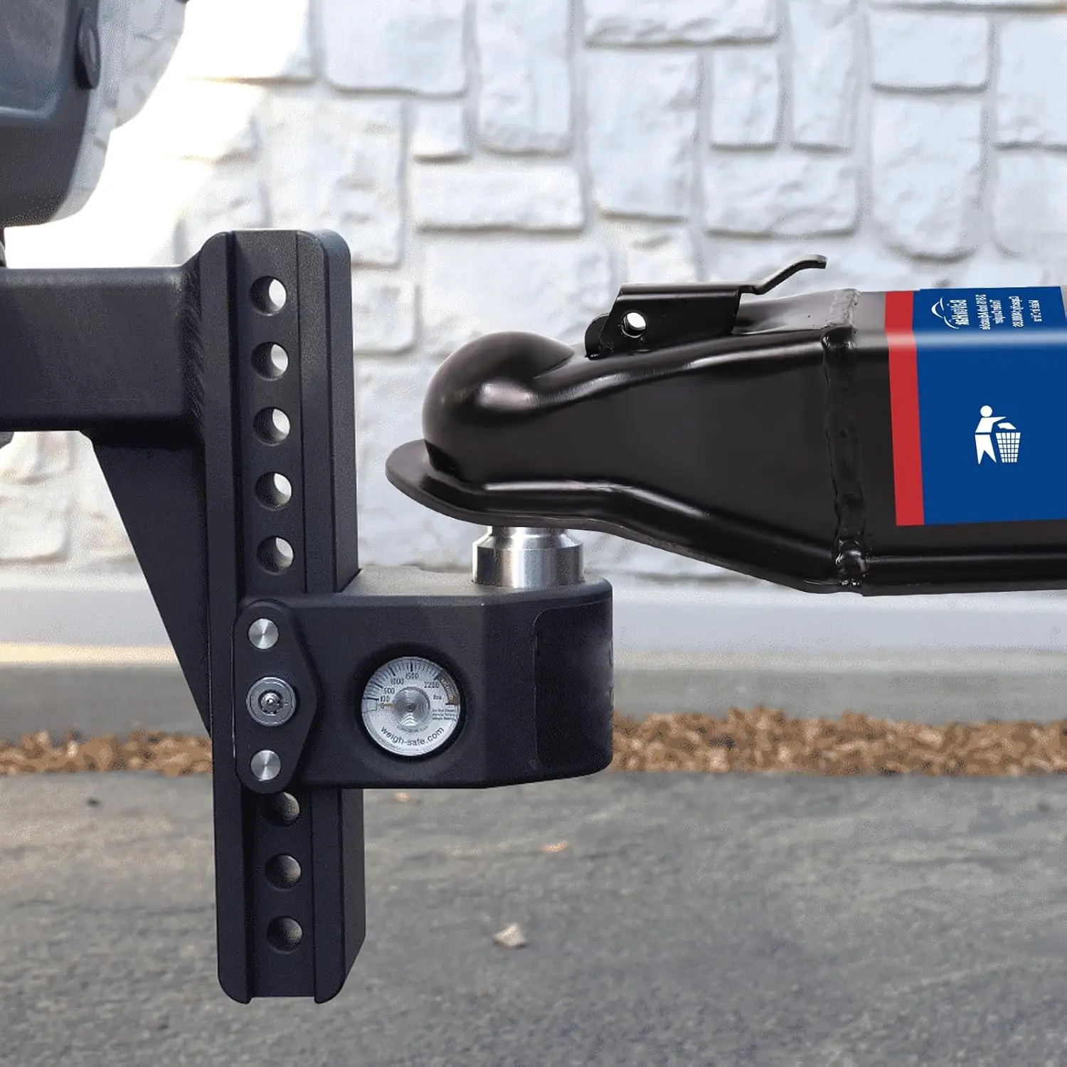 وصلة مقطورة مستقيمة 3 بوصات قناة 2-5/16 بوصة مع وصلة لسان مقطورة بوزن 14000 رطل، باللون الأسود