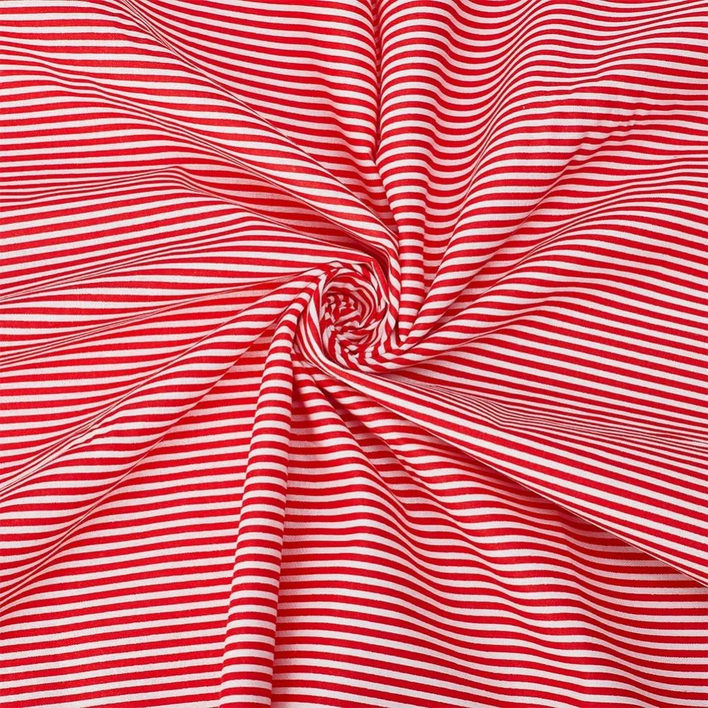 1.7 Yard Striped Upholstery Fabric 39.37 inch Wide Red and White Fabric for Sewing Cotton DIY Fabric Sewing Craft by The