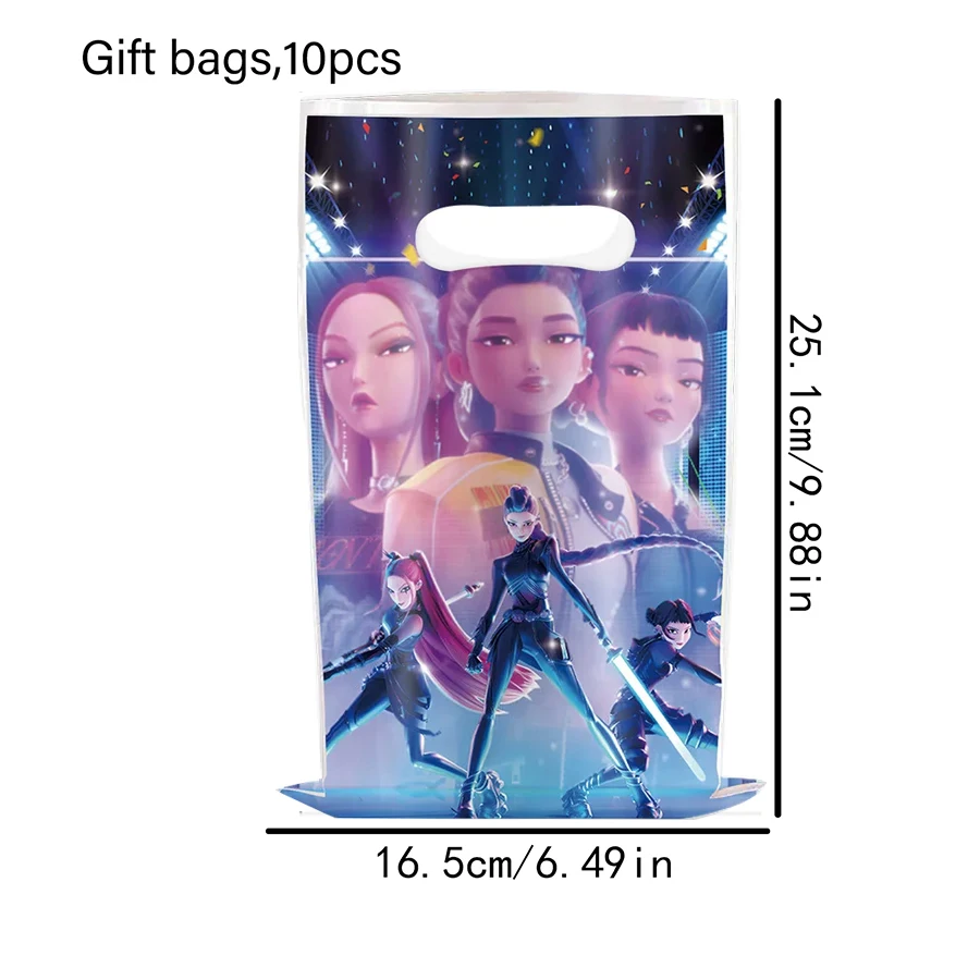 10/20/30/40/50 قطعة الكرتون K-Ppop شيطان الصيادين جودي حقيبة البلاستيك كيس الحلوى لوازم الحفلات زينة حفلة عيد الميلاد #3