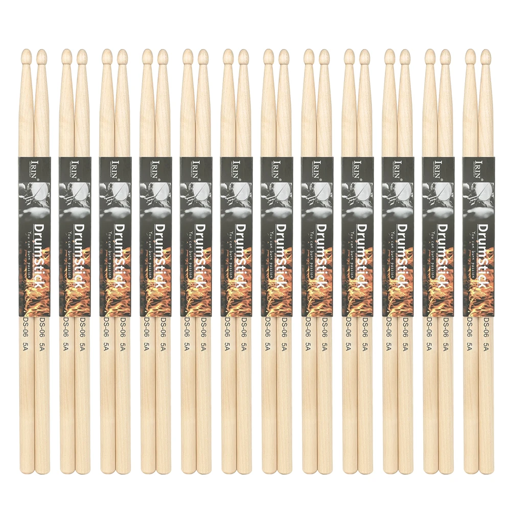 IRIN 5A 7A Drumsticks Maple Drum Mallets Practice Drum Sticks Professional Percussion Musical Instrument Parts & Accessories