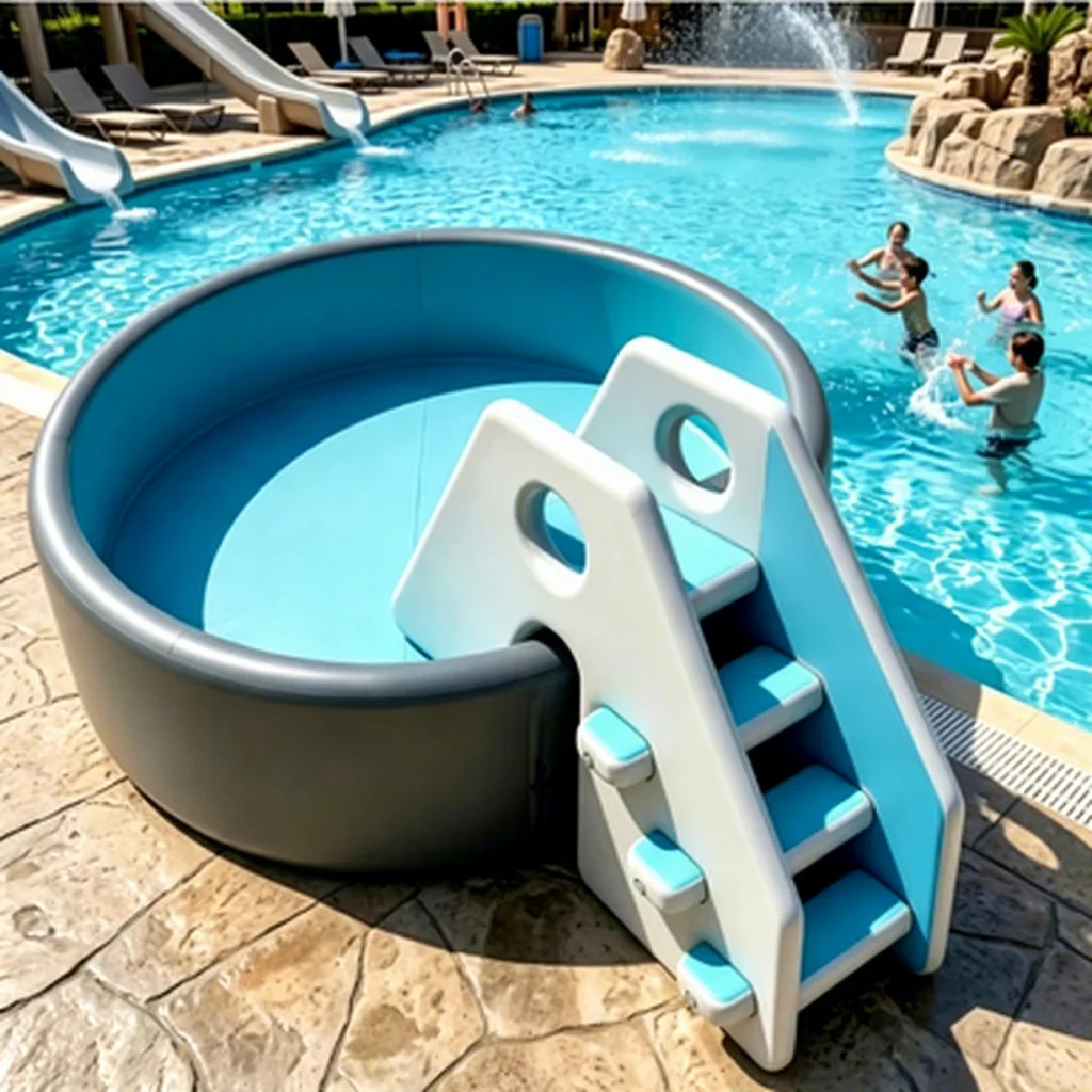 

DWF Drop Stitch Large Inflatable Above Ground Pool With Pump & Safety Ladder Custom Size for Backyard Family Outdoor Swimming