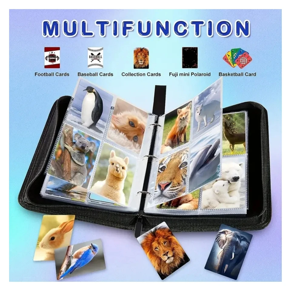 TCG Cards Binder Compatible with MTG Trading Cards, 400 Cards Capacity, Card Holder Album for PTCG Cards, Sports Cards