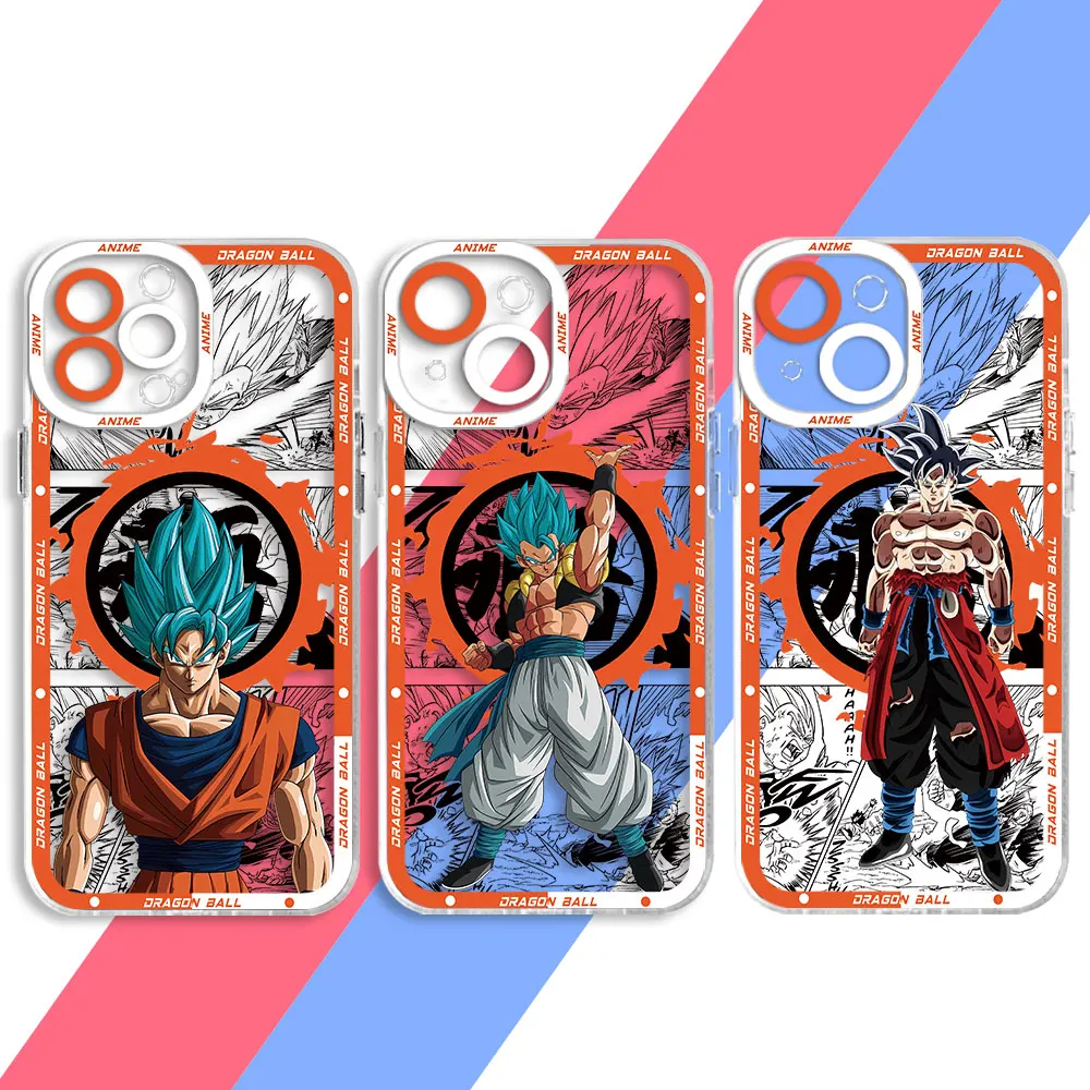 D-Dragons Balls Goku DBZ Phone Case for Apple iPhone 11 Pro XR 15 Pro 12 7 8 14 Pro Max 13 Mini XS Max SE Clear Silicone Cover