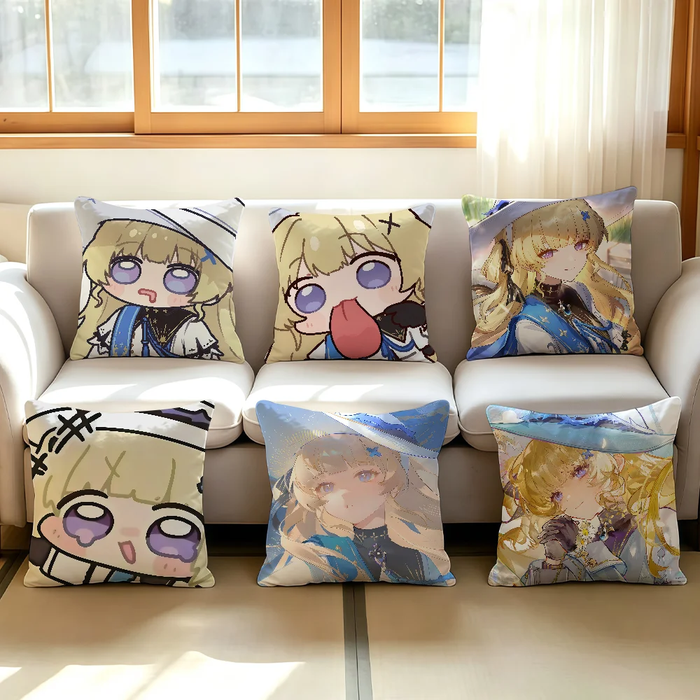 Wuthering Waves phoebe cushion cover Comfortable Decorative For Bedroom Living room Dormitory Picnic and Holiday Decoration