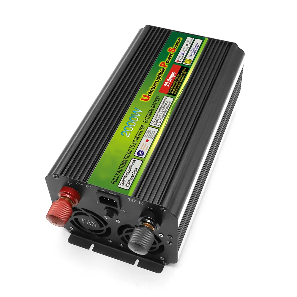 Top Quality invert UPS Rechargeable Inverter 2000w DC 12V 24V to AC 220V 110v 50hz/60hz Modified Sine Wave