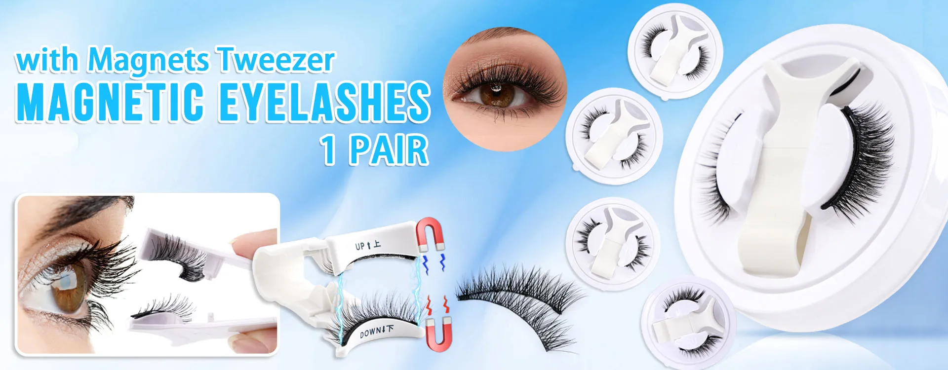 14/32 Reihen Einzelwimpern-Set, Cluster-Wimpern DIY Wimpernverlängerungs-Kit mit Kleber, Versiegelung, Kleberentferner und Pinzette – Detail 1