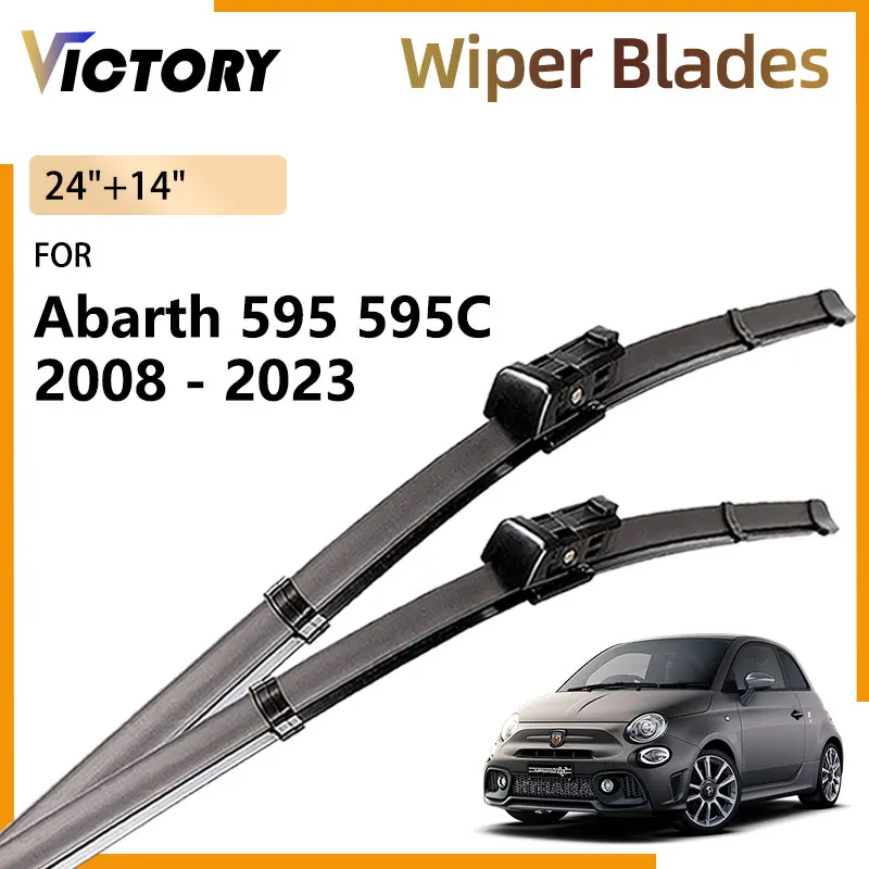 

2x For Abarth 500 595 595C 2008 - 2023 2020 2018 2017 2016 2015 2014 2013 2012 Accessories Car Front Wiper Blades Window Brushes