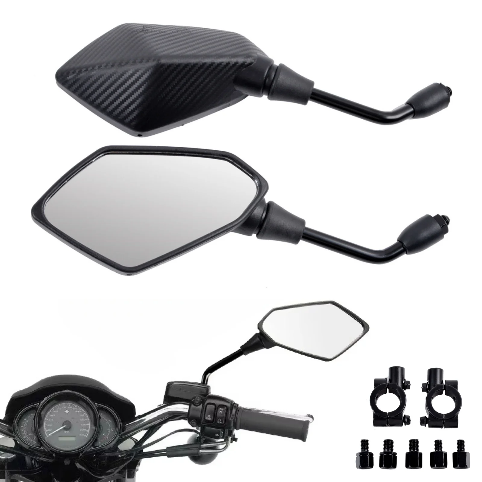 

Для Kawasaki Versys 650 1000 ER6N ER6F Z650 Z750 Z800 Z900 Z1000 аксессуары для мотоциклов зеркало заднего вида универсальное зеркало 10 мм