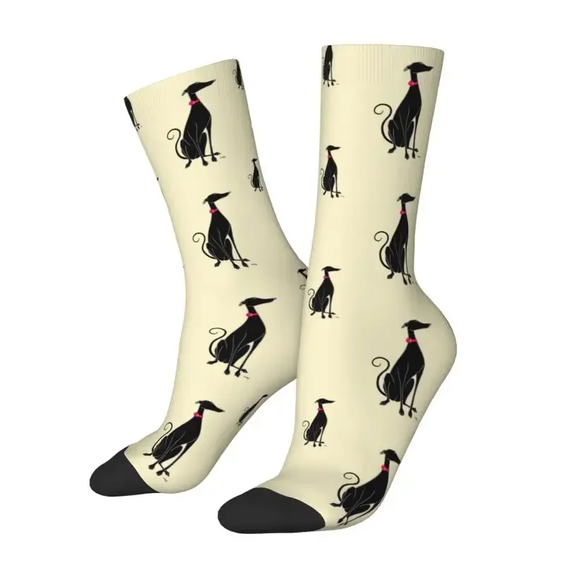 Snooty Mens Crew Socks Unisex Fun 3D Printing Greyhound Whippet Dog Dress Socks