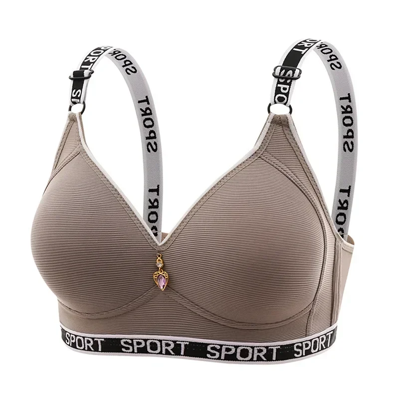 Middle-aged Women Large Underwear Women Without Steel Ring on The Support Sports Back Bra Close Anti-sagging Adjustment Bra