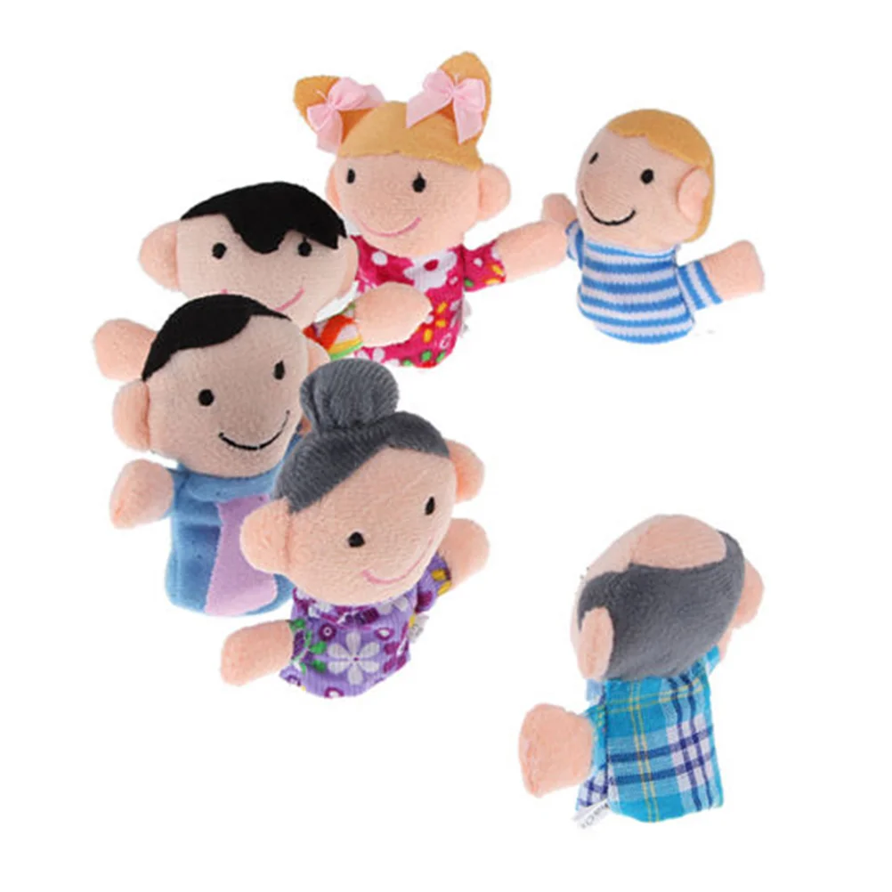 6pcs Family Mermbers Finger Hand Puppet Family Finger Puppets Finger Puppets for Kids Finger Family Puppets